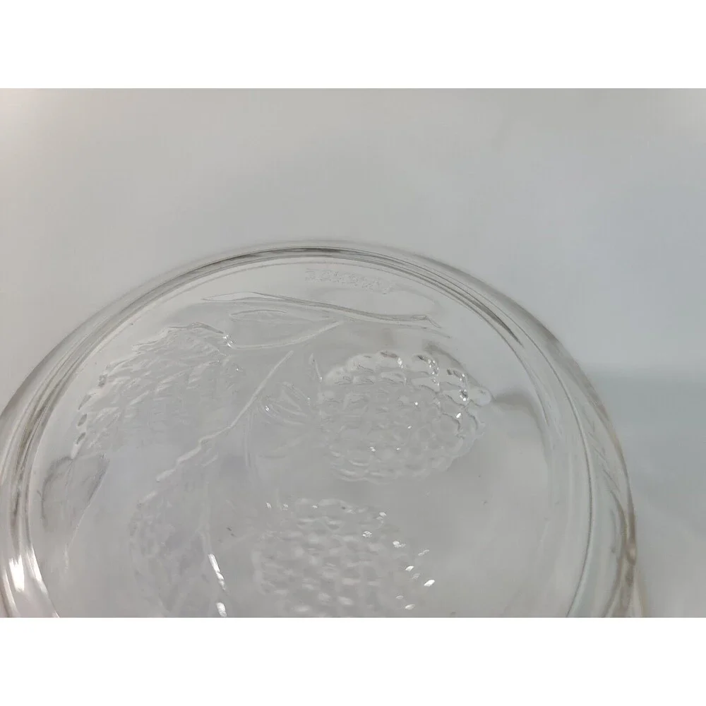 Gold Rimmed Crystal Bowl Marked FRANCE  Berries, vines, and Leaves  2  1/4” X 5”